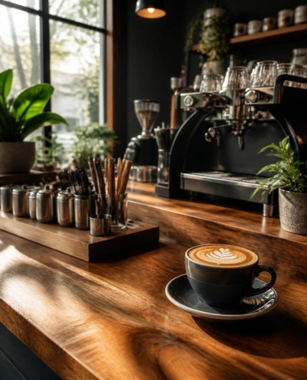 Imagen de ambiente generada con IA: café o restaurante
